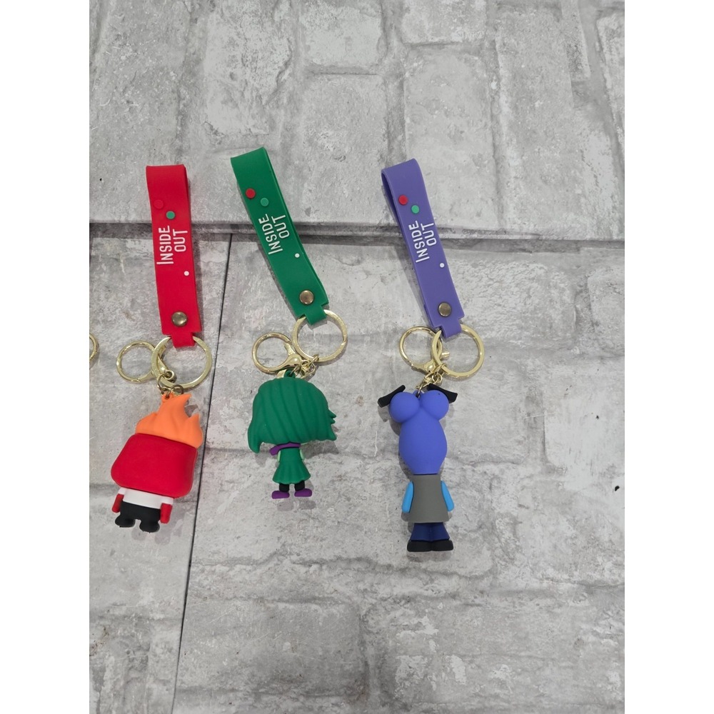 Disney Inside Out 2 3D Pendant Keychains Anxiety Ennui Embarrassment Fear Anger - Picture 8 of 8